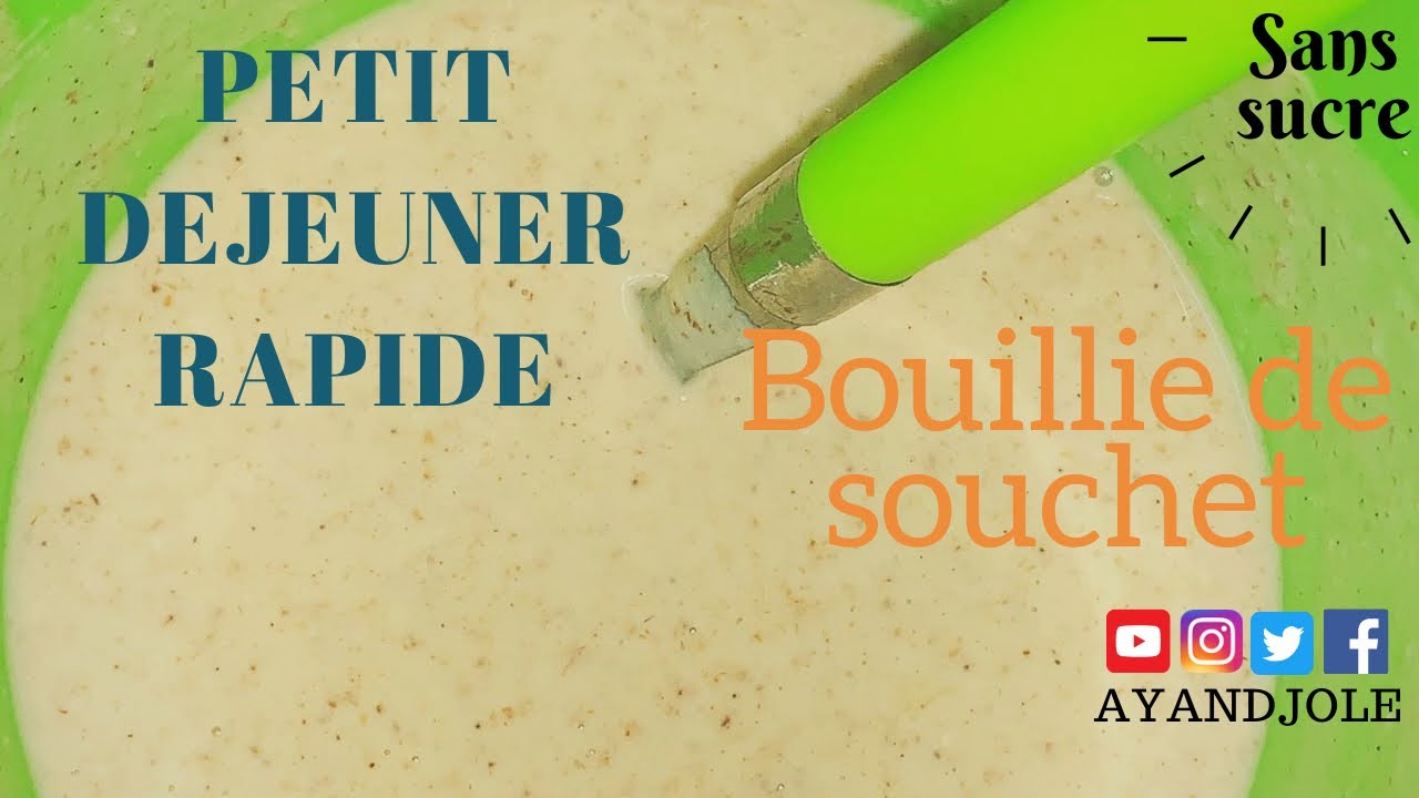 Petit d&eacute;jeuner rapide sans sucre - Bouillie de souchet au baobab