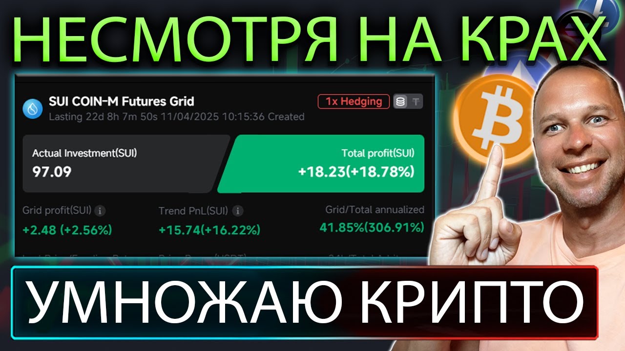 +19% прибыли за 2 недели с Pionex Hedge Grid Bot!