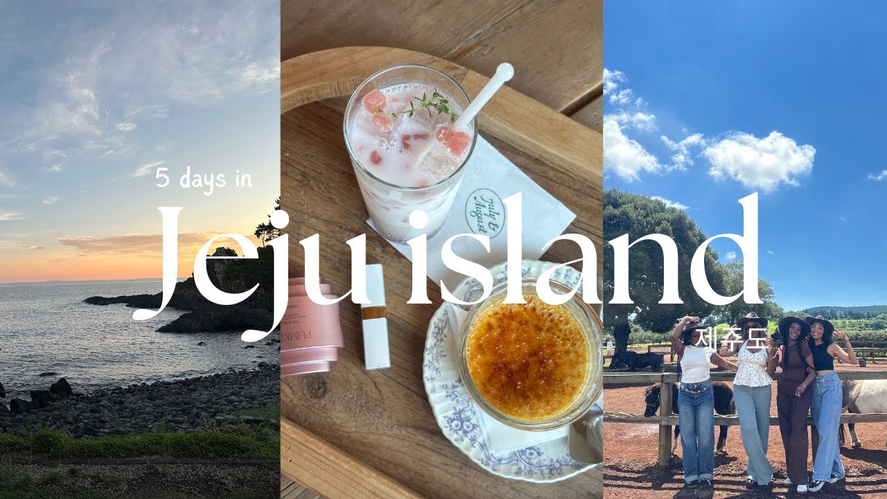 5 days in jeju without a car| where to eat, activities to do and best cafes!🍊🗿