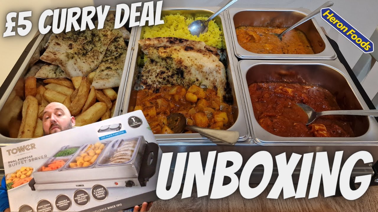 UNBOXING My New TOWER BUFFET SERVER | Heron £5 Curry Offer | CHICKEN TIKKA MASALA & CHICKEN VINDALOO
