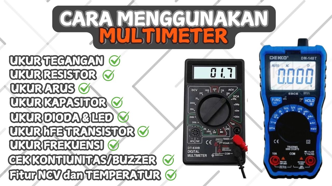 CARA MENGGUNAKAN SEMUA FITUR MULTIMETER, LENGKAP❕❗