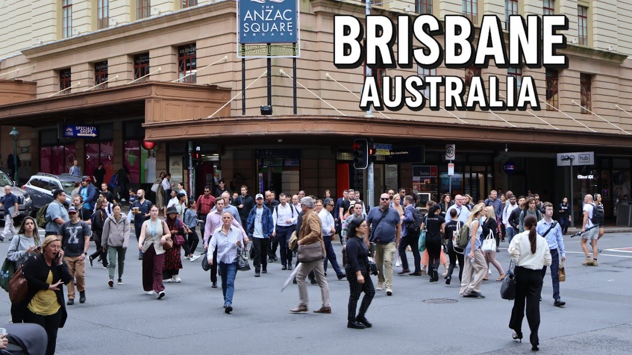 Brisbane, Australia 2025 | Morning Rush Hour - City Walking Tour | 4K HDR Ambient Sounds