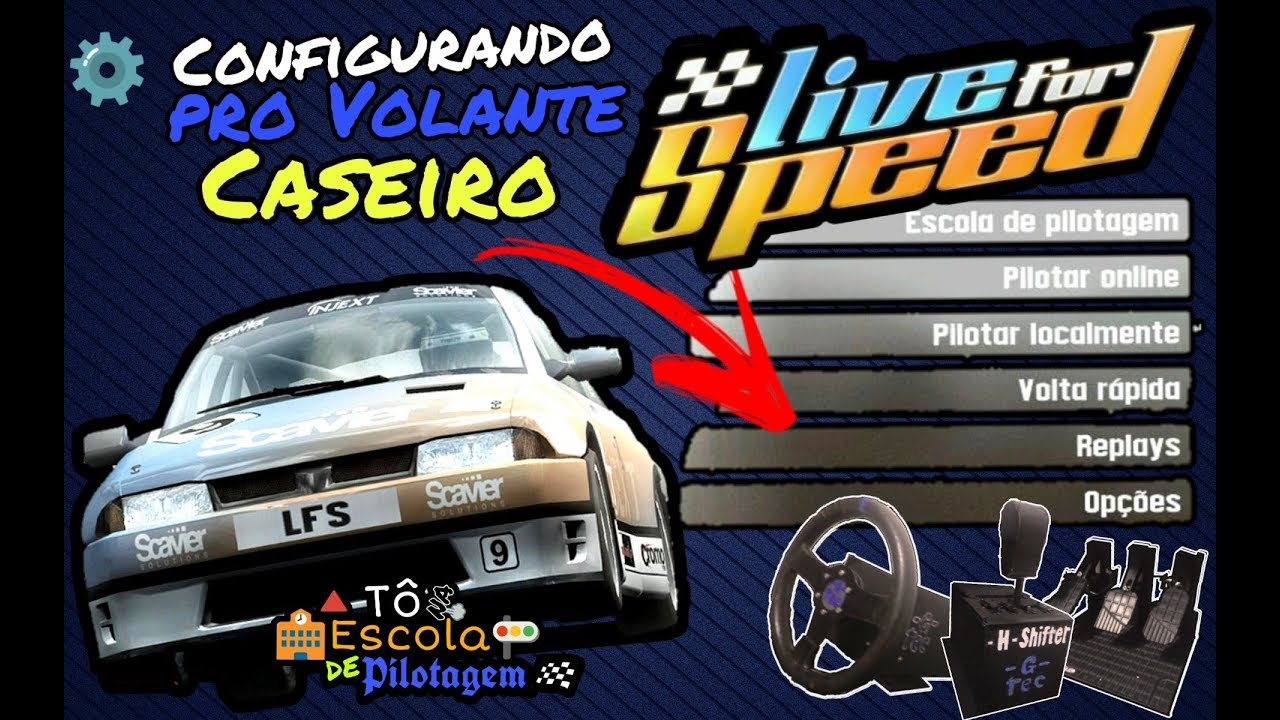Configurando Volante Caseiro para Jogar LFS Nova Série do Canal  #ToNaEscolaDePilotagem