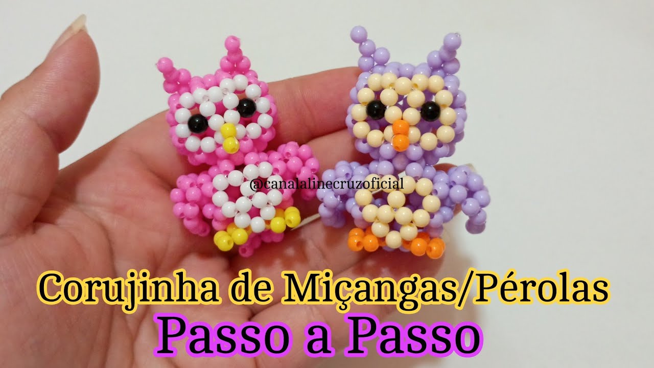 Corujinha de Miçangas/Pérolas- Passo a Passo #viralvideo #diy #artesanato #criadordeconteudo 