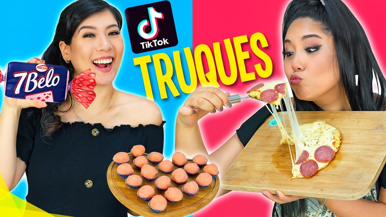 TESTANDO TRUQUES DE COMIDA DO TIK TOK! FOOD HACKS VIRAIS! | Blog das irmãs