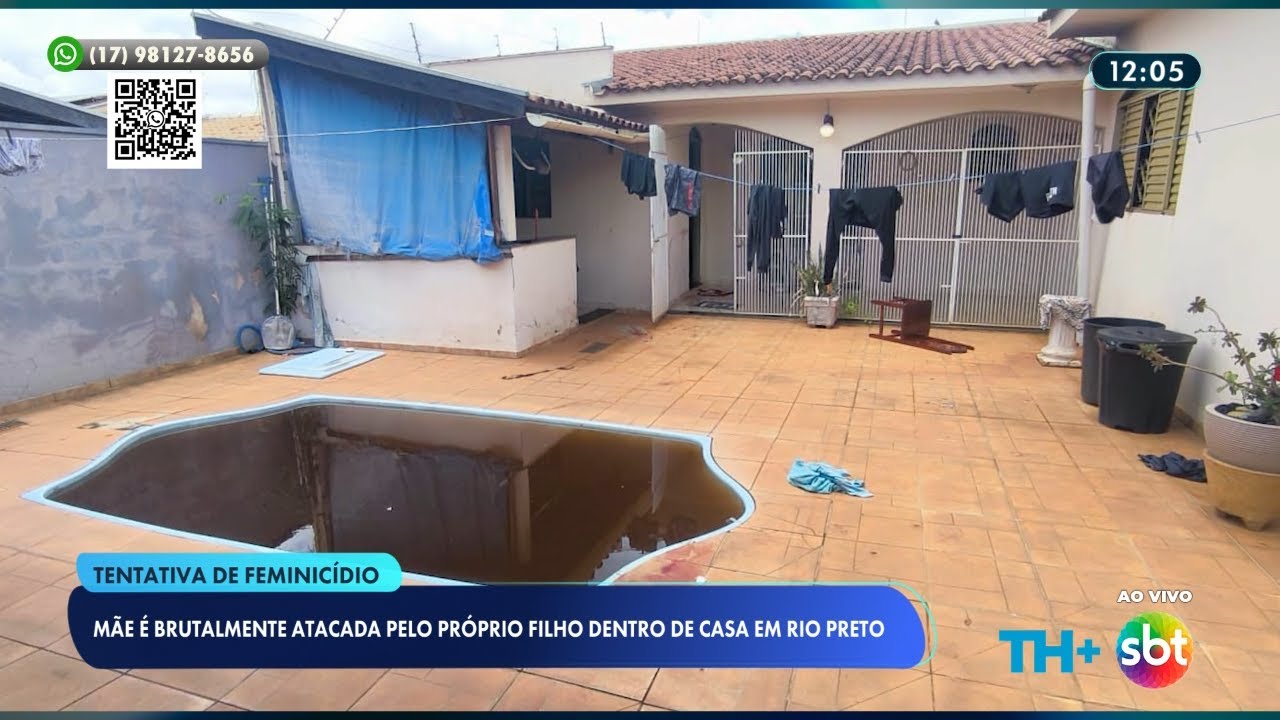 Filho é preso após a atacar a mãe com facão