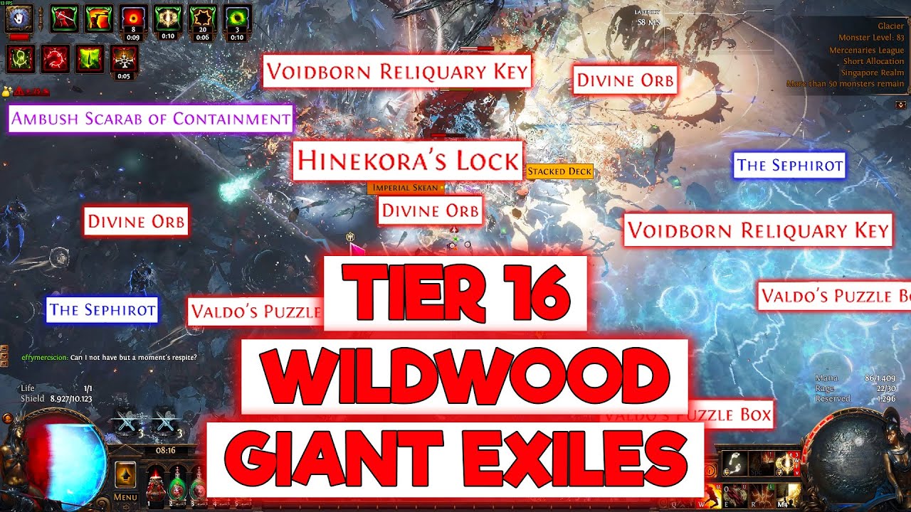 TIER 16 WILDWOOD/NAMELESS RITUAL FISHING AND TITANIC GIANT EXILES FARMING - POE 3.26 MERCENARIES
