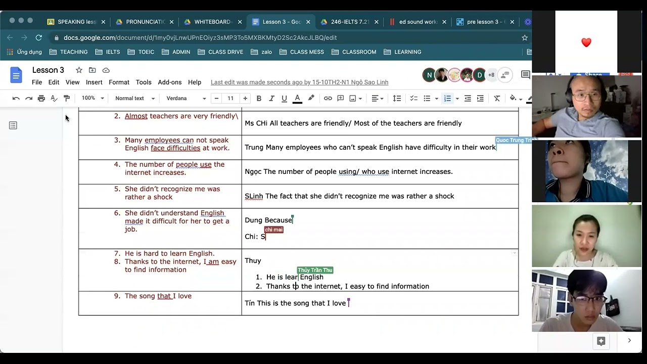 VIẾT C&Acirc;U  FORMAL WRITING - IELTS 6 - ZOOM MEETING