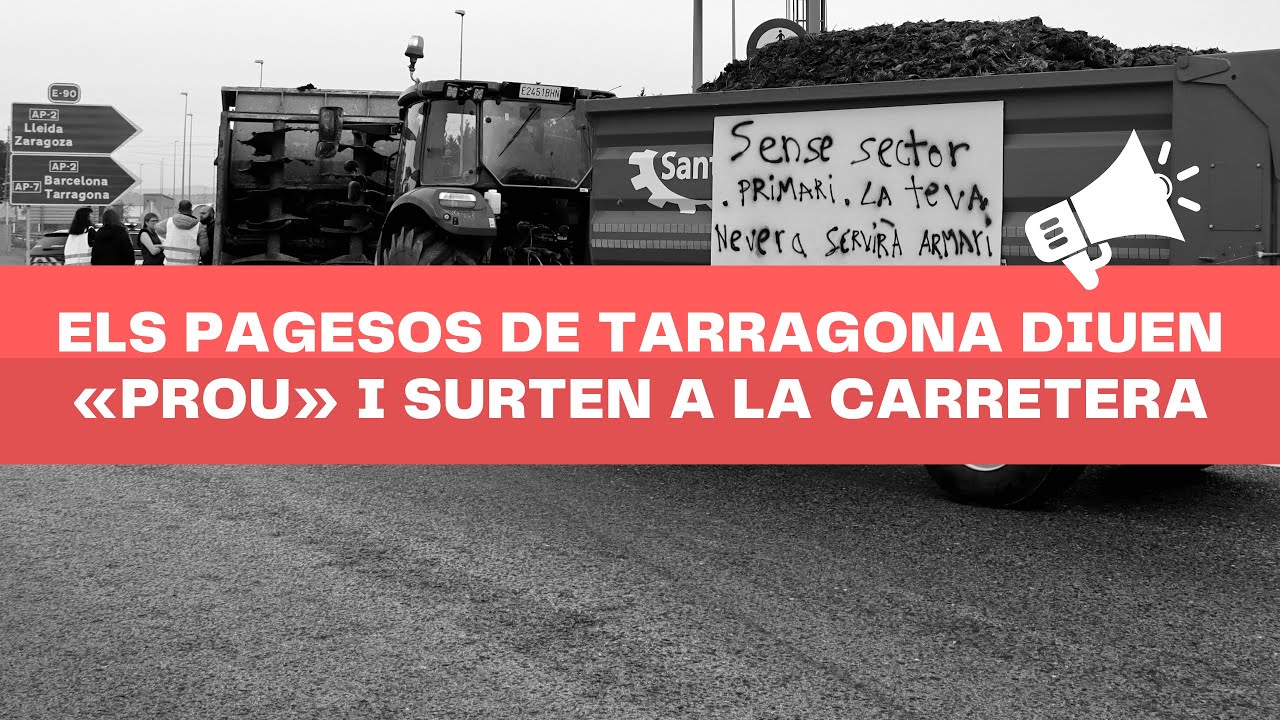 🚜 Uns 200 tractors encapçalen les protestes dels #pagesos a #Tarragona