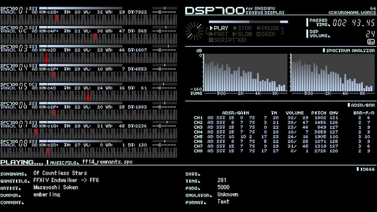 SPC700 cover: FFXIV Endwalker - Of Countless Stars