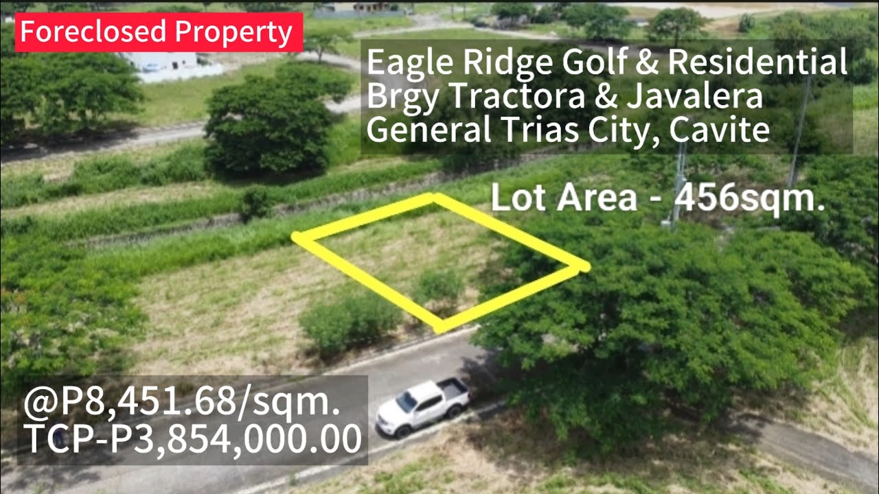 Eagle Ridge Golf Course General Trias Cavite LA-456sqm @P8,451.75/sqm TCP-P3,854,000.00