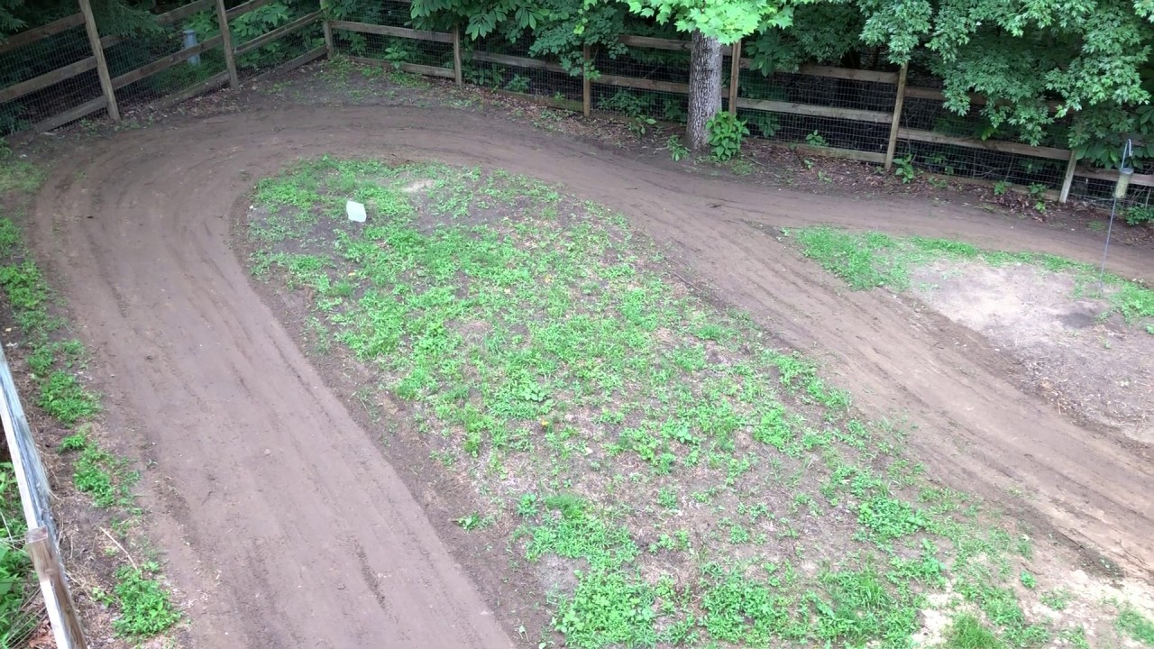 How to build a low budget backyard RC car track part 2.