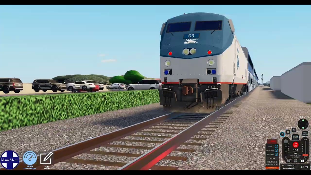 Railfanning Encinitas ca (socal train sim)