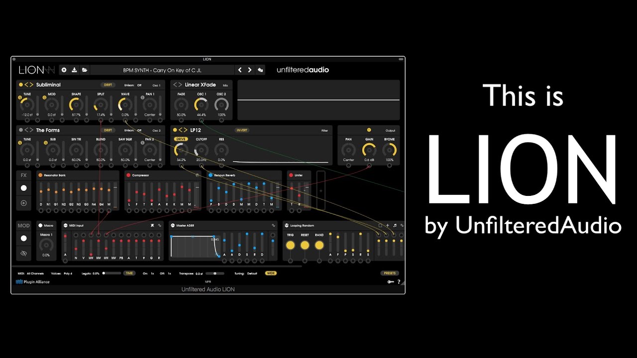 Новый SYNTH 1st LOOK: LION от UnfilteredAudio!!