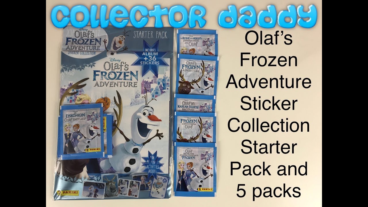 Olaf’s Frozen adventure Sticker Collection Starter Pack And 5 Packs