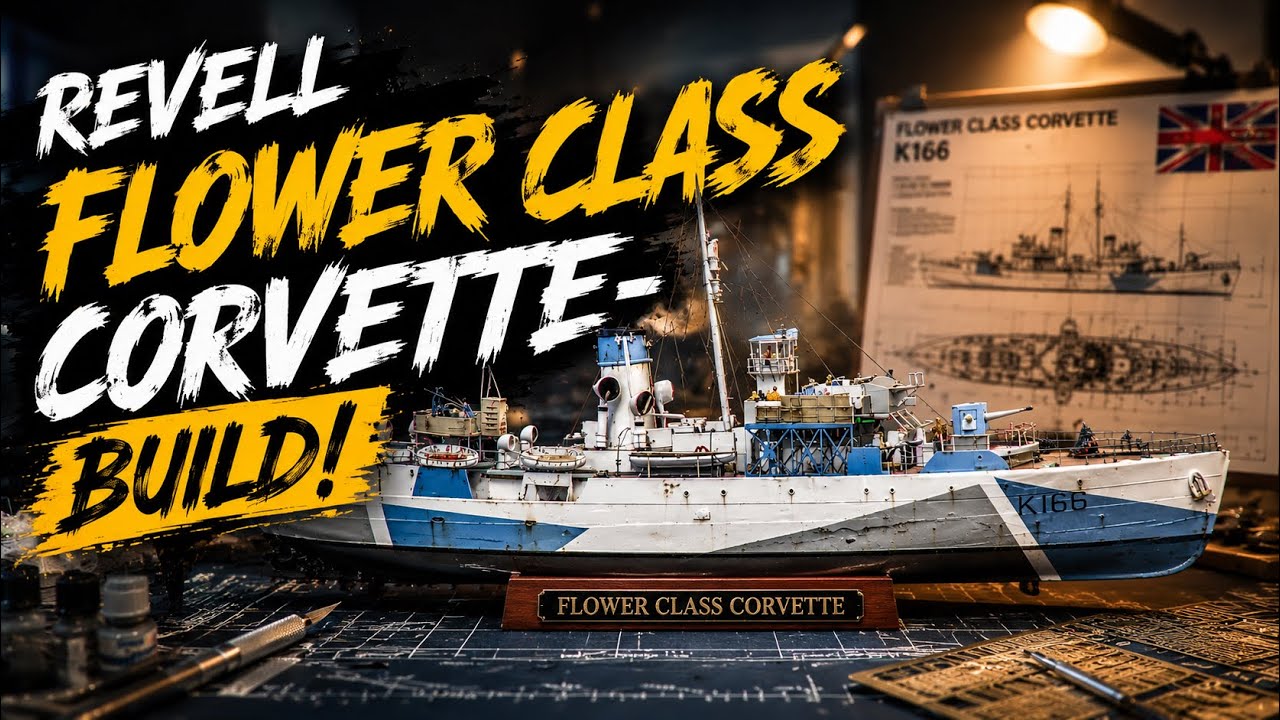 Revell/ Matchbox Fower Class Corvette HMCS Snowberry 1/72 RC Conversion - step by step build