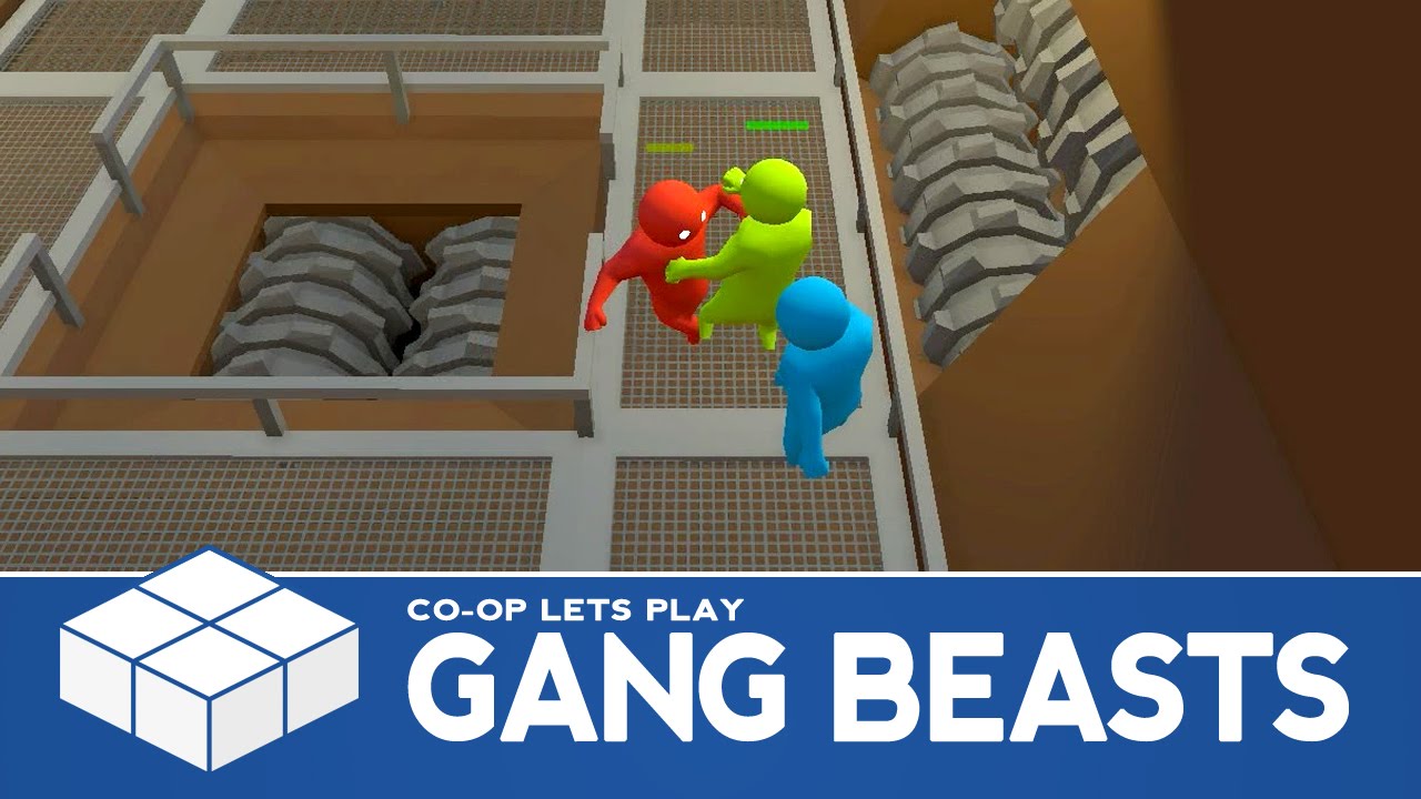 Gang Beasts - Grind, Gondola and Wheel - 3 Player Co-Op Gameplay