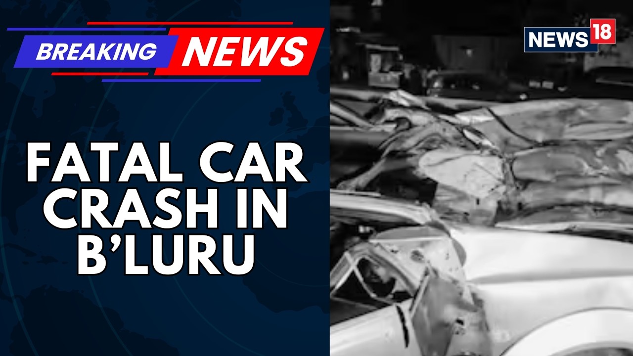 Five Killed After Speeding Car Overturns And Crashes Into Bus Near Bengaluru Flyover | News18