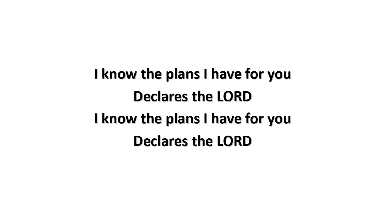 I Know The Plans (lyrics) - Bobby Michaels