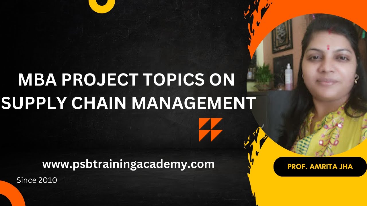 MBA Project Topics on Supply Chain Management| How AI can help in creating projects | Data Analysis