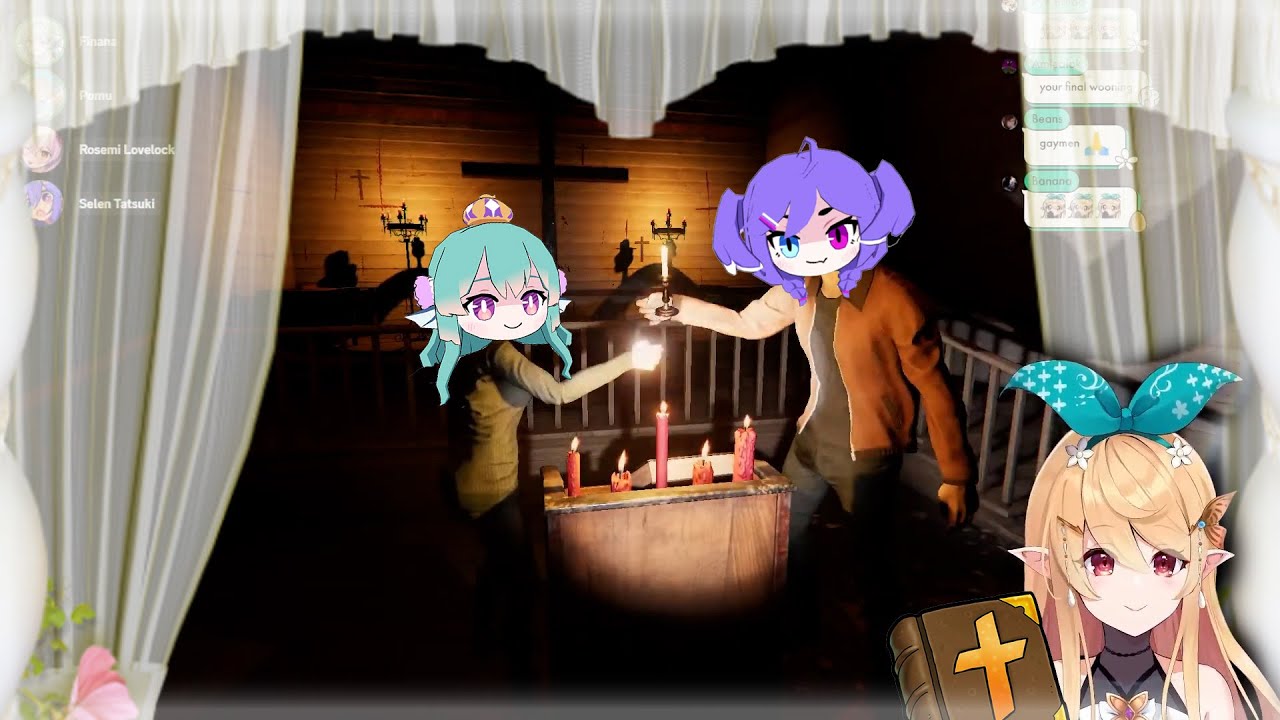 Pomu the priest held a wedding of Selen and Finana, and Rosemi watched【NIJISANJI EN】