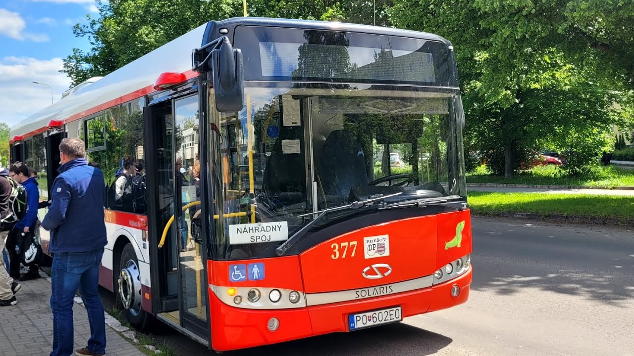 Jízda záložním Solarisem Urbino 12m evč. 377, Prešov