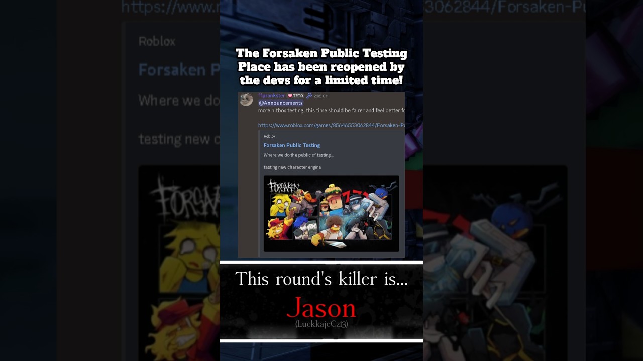 Forsaken Public Test Server is OPEN! #roblox #forsaken #forsakenroblox #fyp #viral #testing