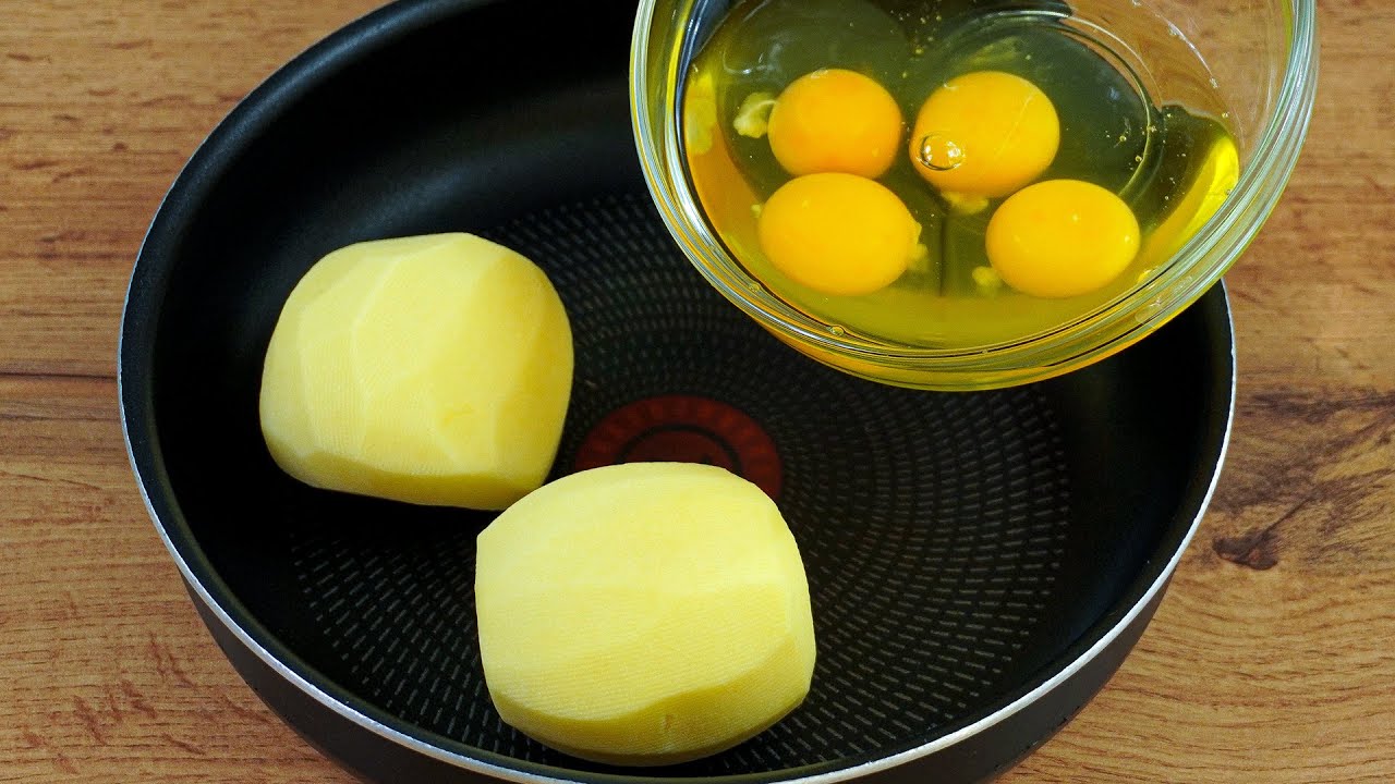Най вкусната рецепта с картофи и яйца! Рецепта за бърза вечеря! Ястие с картофи!