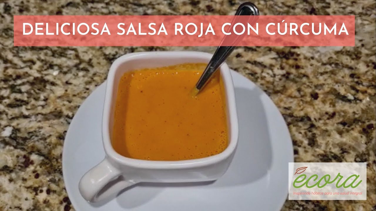 Como hacer una deliciosa Salsa roja con Cúrcuma, saludable y muy fácil de preparar.