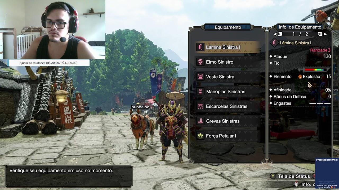 MH World: Farmando jóia pro fatalis !livepix
