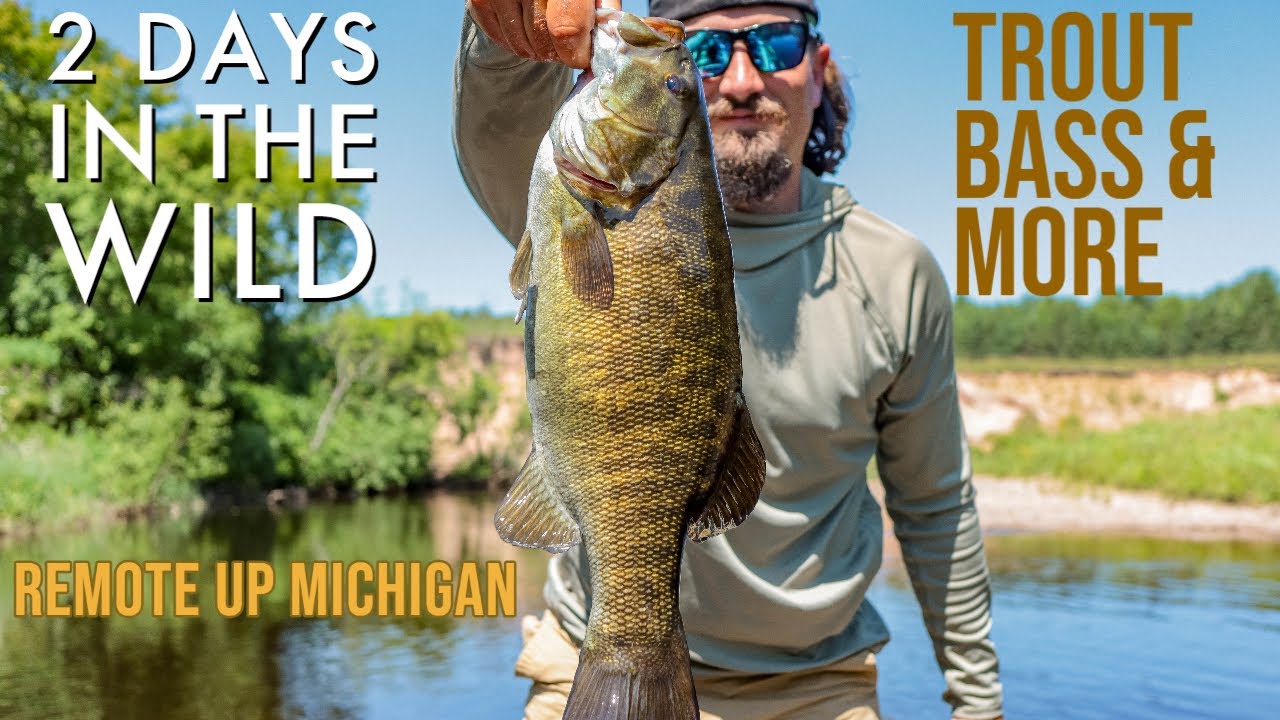 (Day 1) 2 DAYS in the WILD Camping & Fishing Remote Michigan River