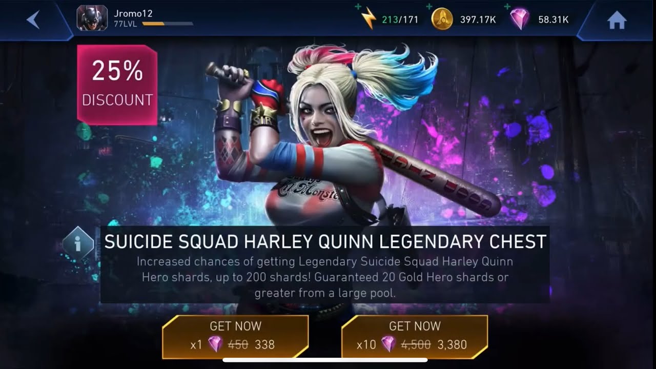 Unlocking Suicide Squad Harley Quinn! (Injustice 2 Mobile)