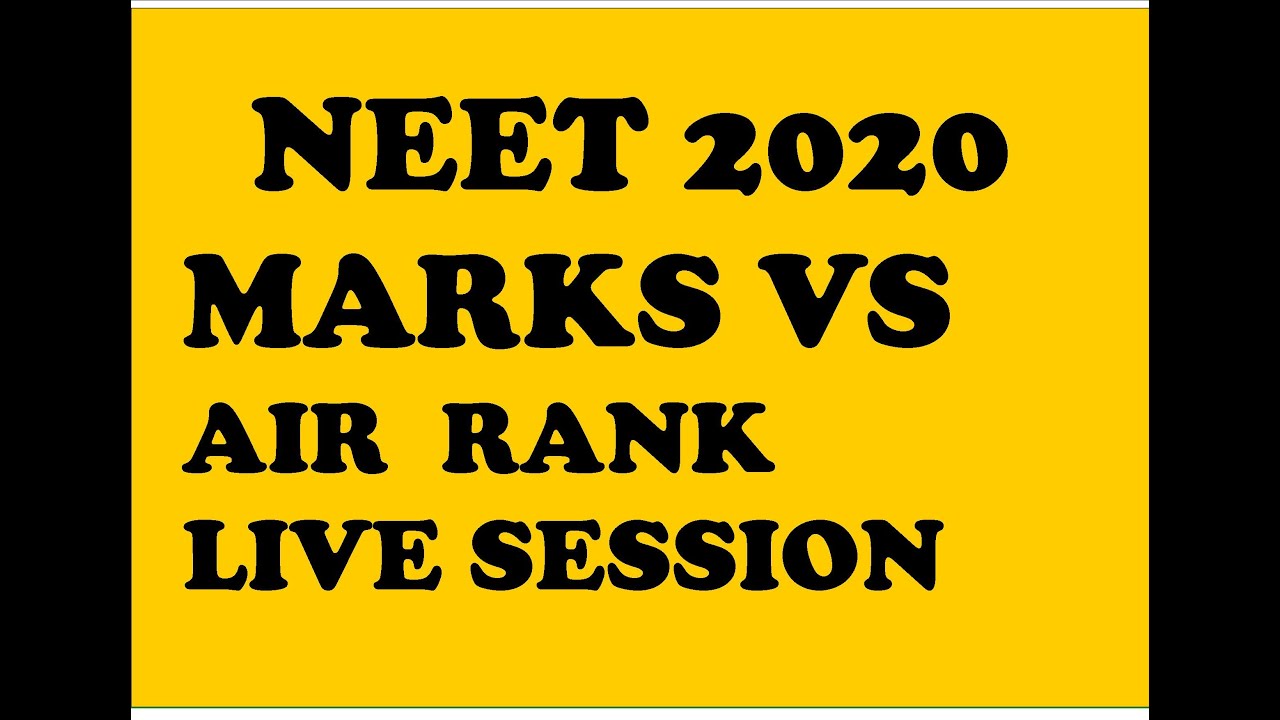 NEET 2020 Rank Prediction NEET 2020 AIR CUTOFF  NEET 2020
