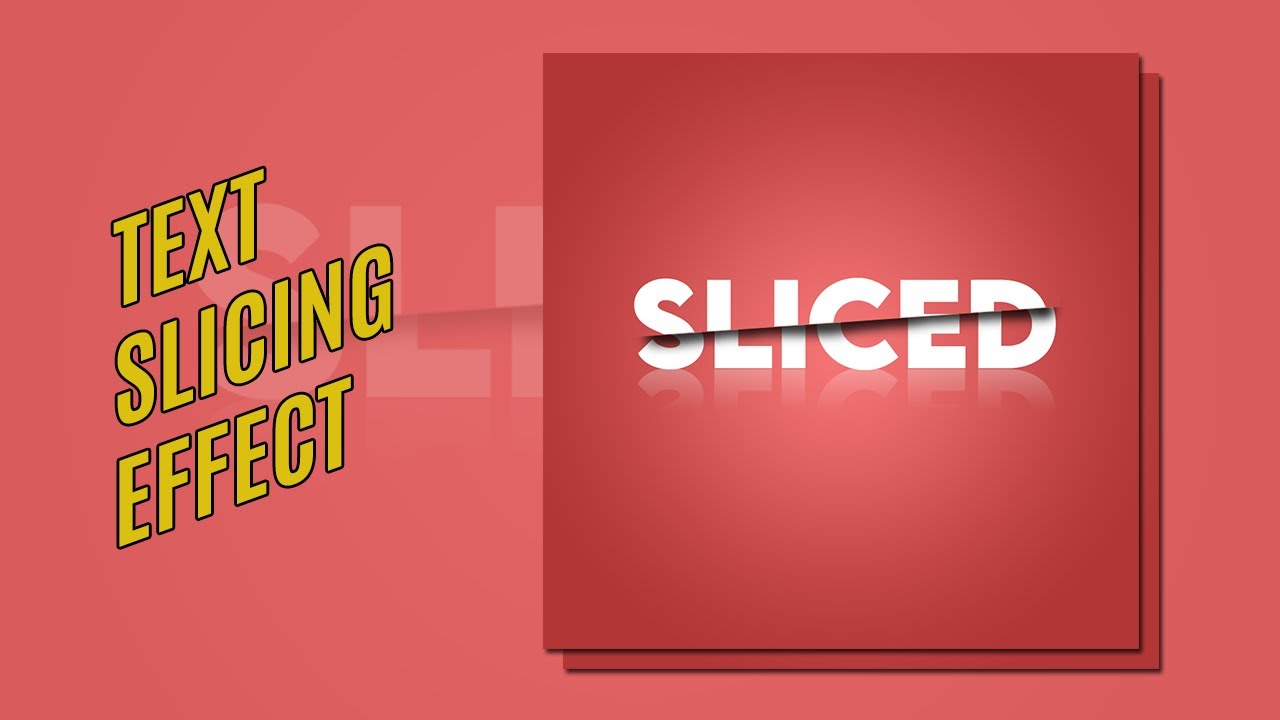 How to create Sliced Text in Photoshop | Text Slicing Effect | Typography | Information Slice