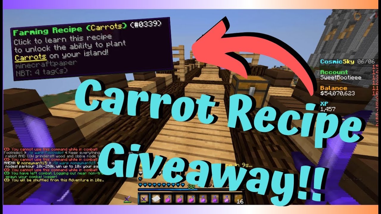 Carrot Recipe Giveaway! + Epic Stealth Mission!! -- Cosmic Sky Ep. 16