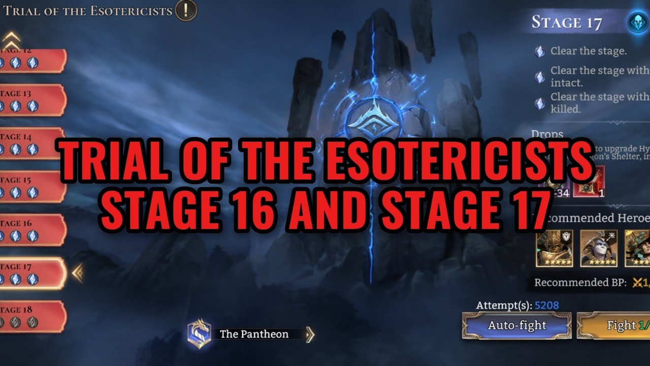 TRIAL OF THE ESOTERICISTS STAGE 16 & STAGE 17 | WATCHER OF REALMS
