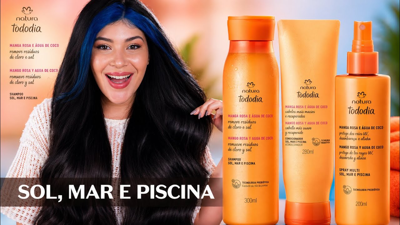 ☀️ NATURA TODODIA SOL, MAR E PISCINA: Manga Rosa e Água de Coco com proteção UV