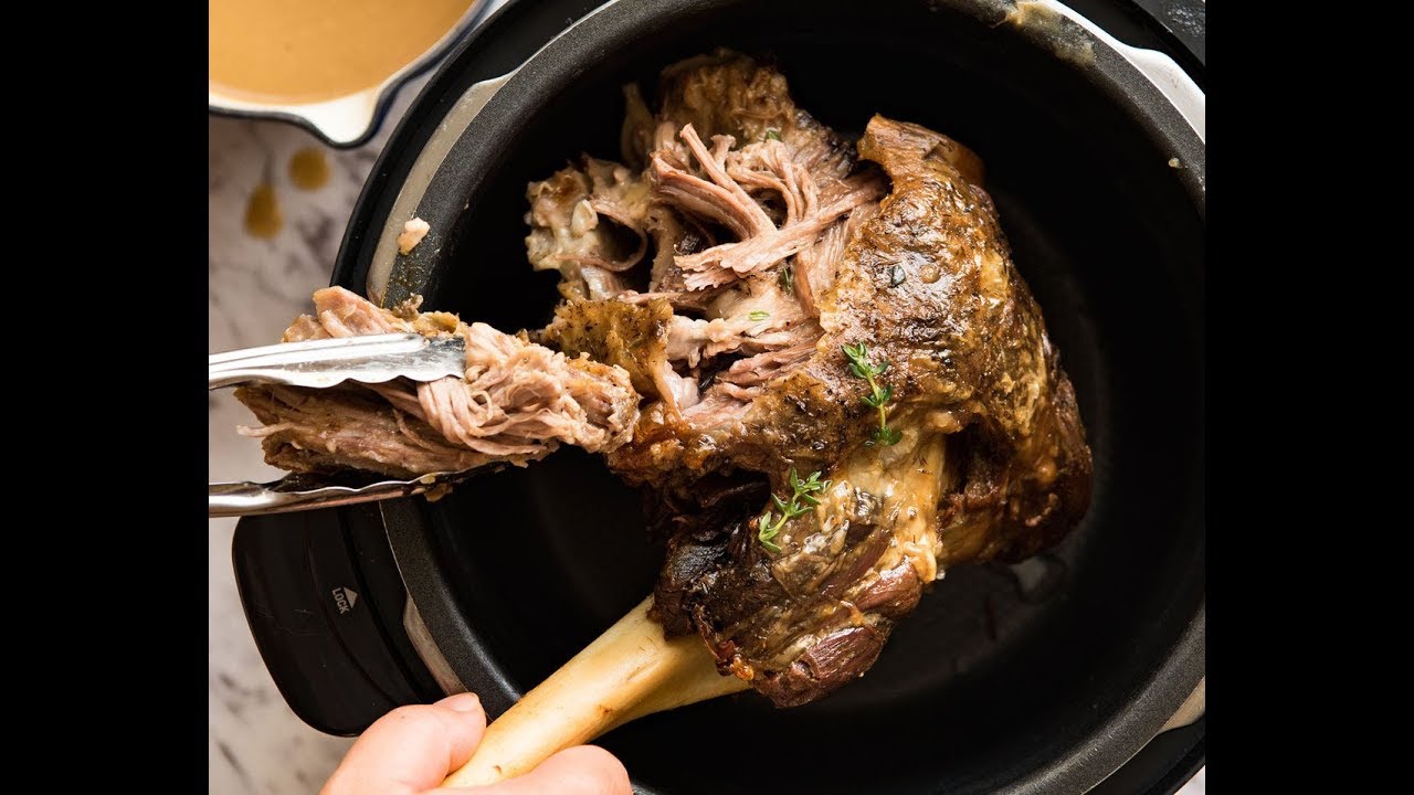 Slow Cooker Roast Lamb Leg