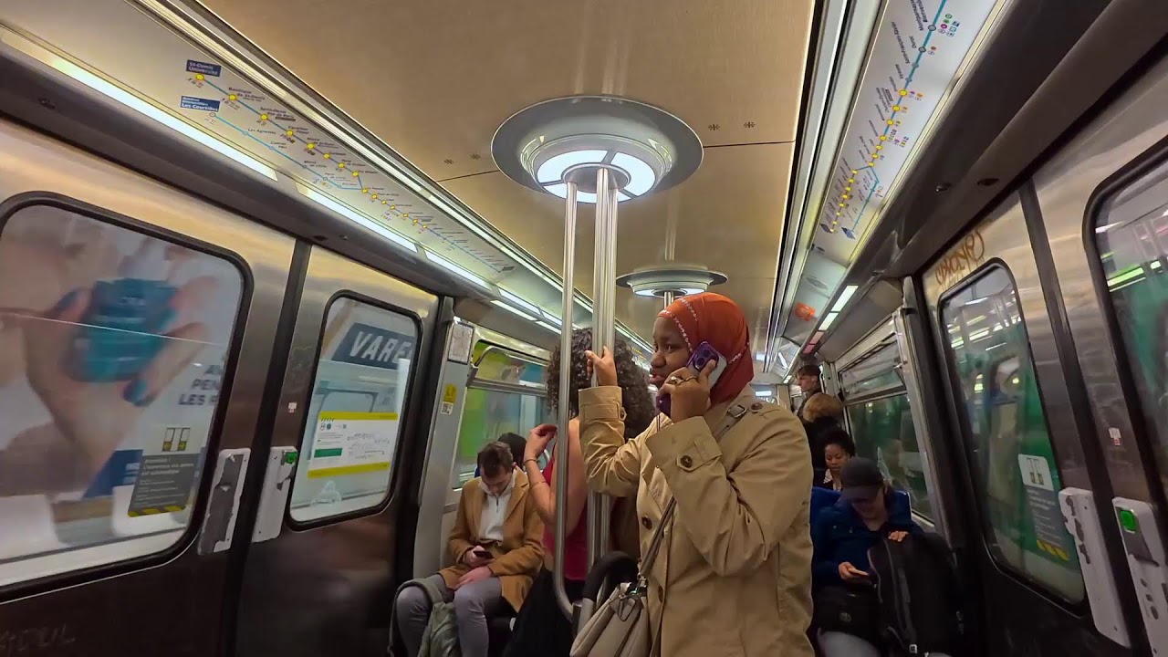 Parisian metro Plaisance to Saint-Lazare to Gare de Bercy M13 M14 subway