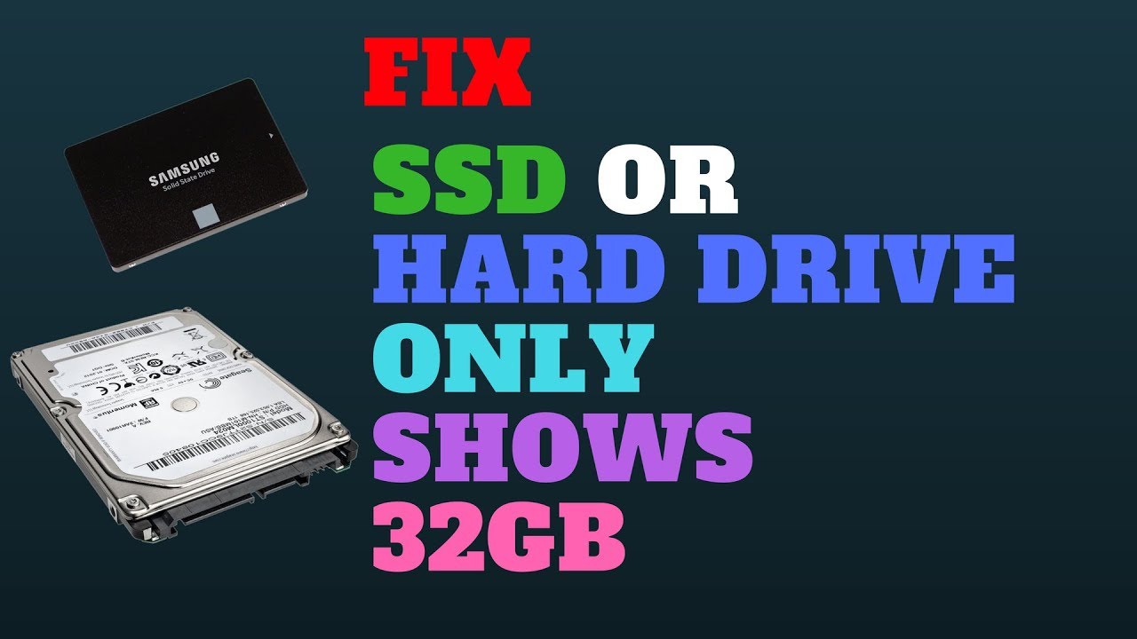 Dysk SSD pokazuje tylko 32 GB