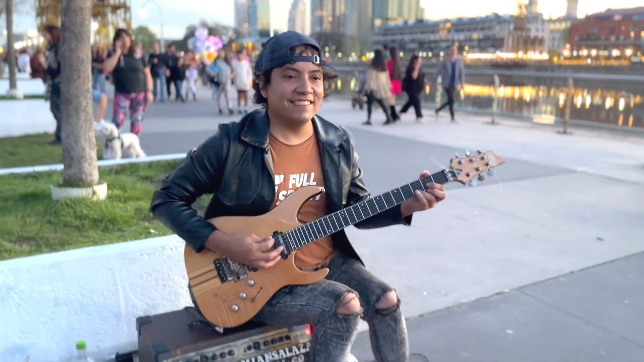 Yngwie Malmsteen - Far Beyond The Sun - Street performance - Cover by Damian Salazar