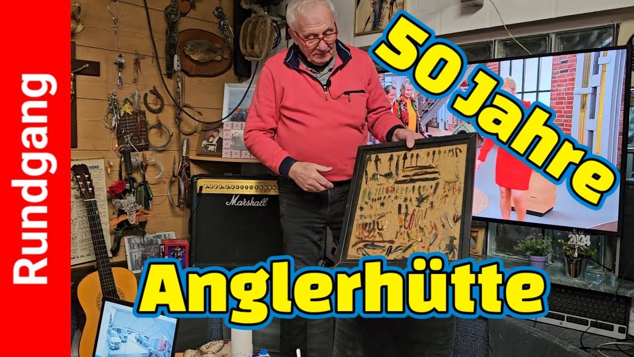 Rundgang Anglerhütte Moers | 50 Jahre Angeln | 50 Jahre Sammlung Angelköder 🎣😱