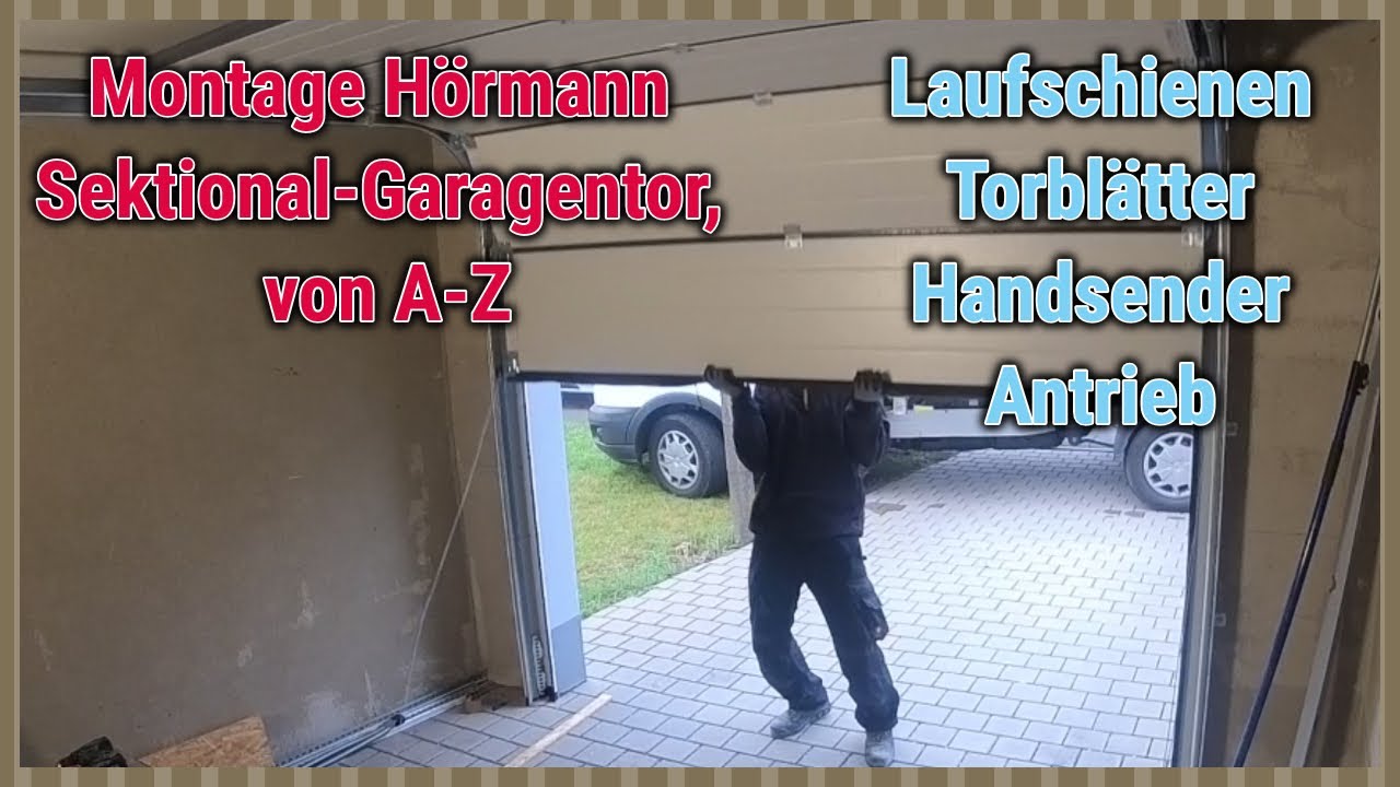 Montage Hörmann Garagen-Sektionaltor LPU 42 ,M-Sicke ,Z-Beschlag, Antrieb ProMatic Serie 3