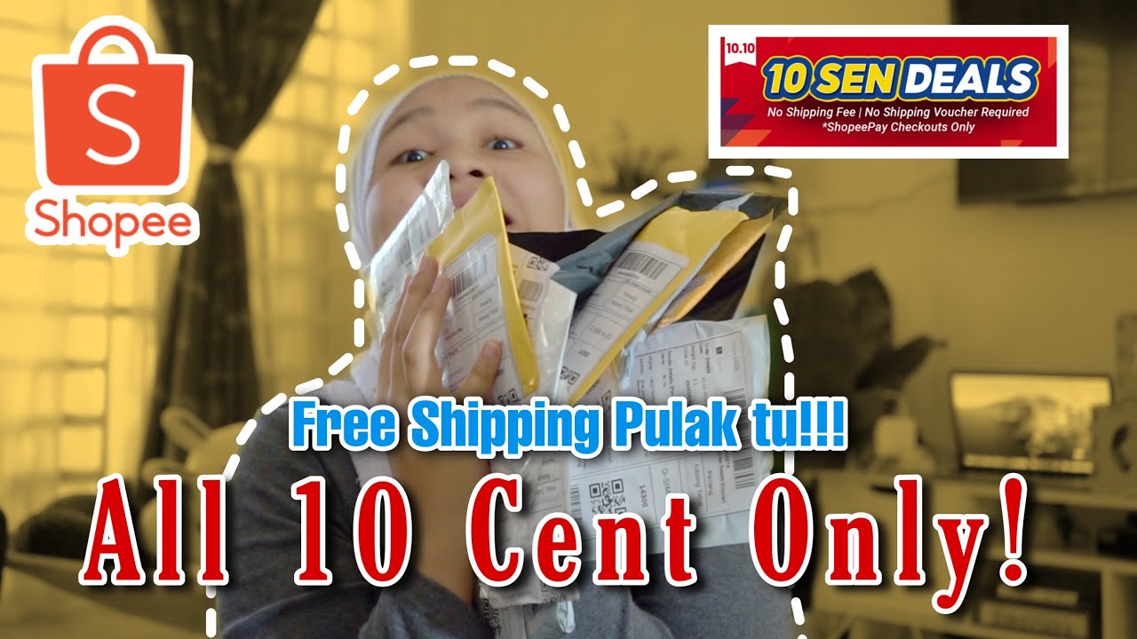 10SEN SHOPEE HAUL PULAK! ya! Sepuluhsen! SHOPEE HAUL!