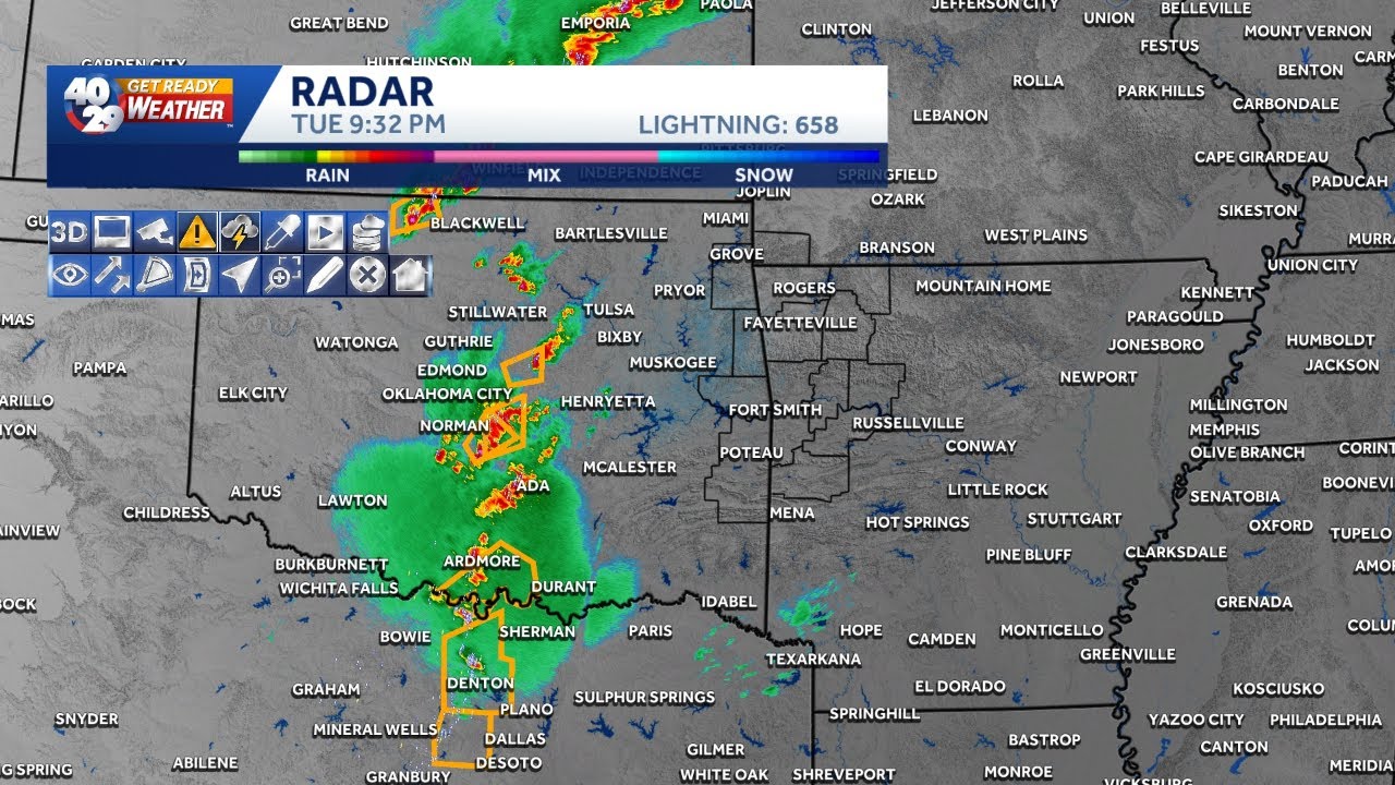 Chance of severe storms late tonight