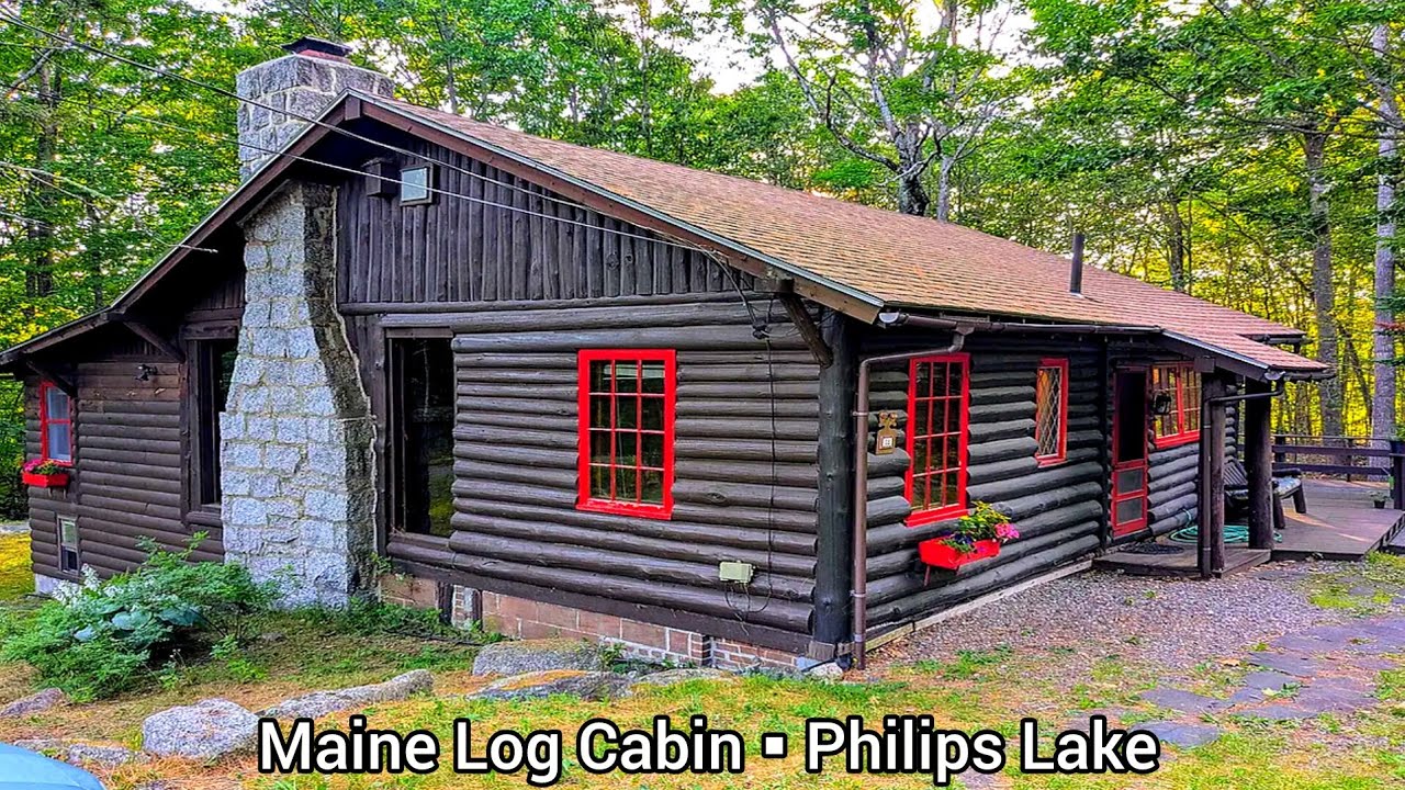 Maine Log Cabins For Sale | $267k | ME Real Estate For Sale | Lake Access | Old Houses For Sale