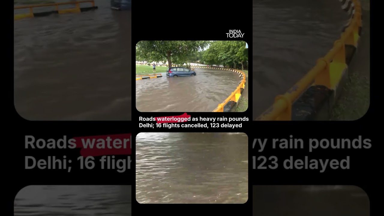 Delhi Rain Fury: Red Alert, Severe Waterlogging; Flights Hit By Heavy Downpour #delhi #floods