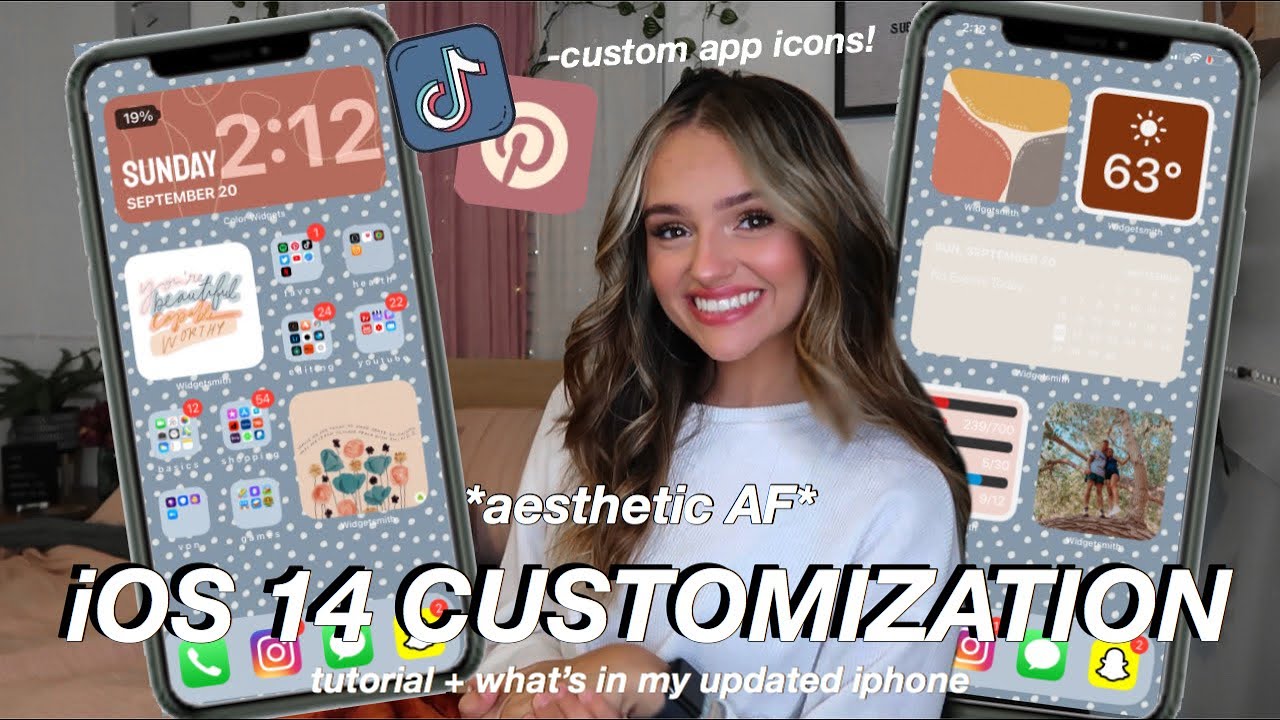КАК НАСТРОИТЬ СВОЙ IPHONE С *iOS 14*! (обновляю телефон) *эстетика, ага*