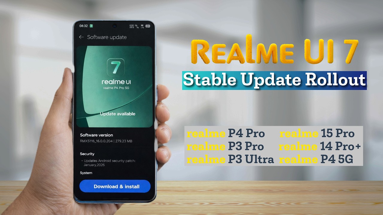 Realme UI 7 Stable Update For All Devices.