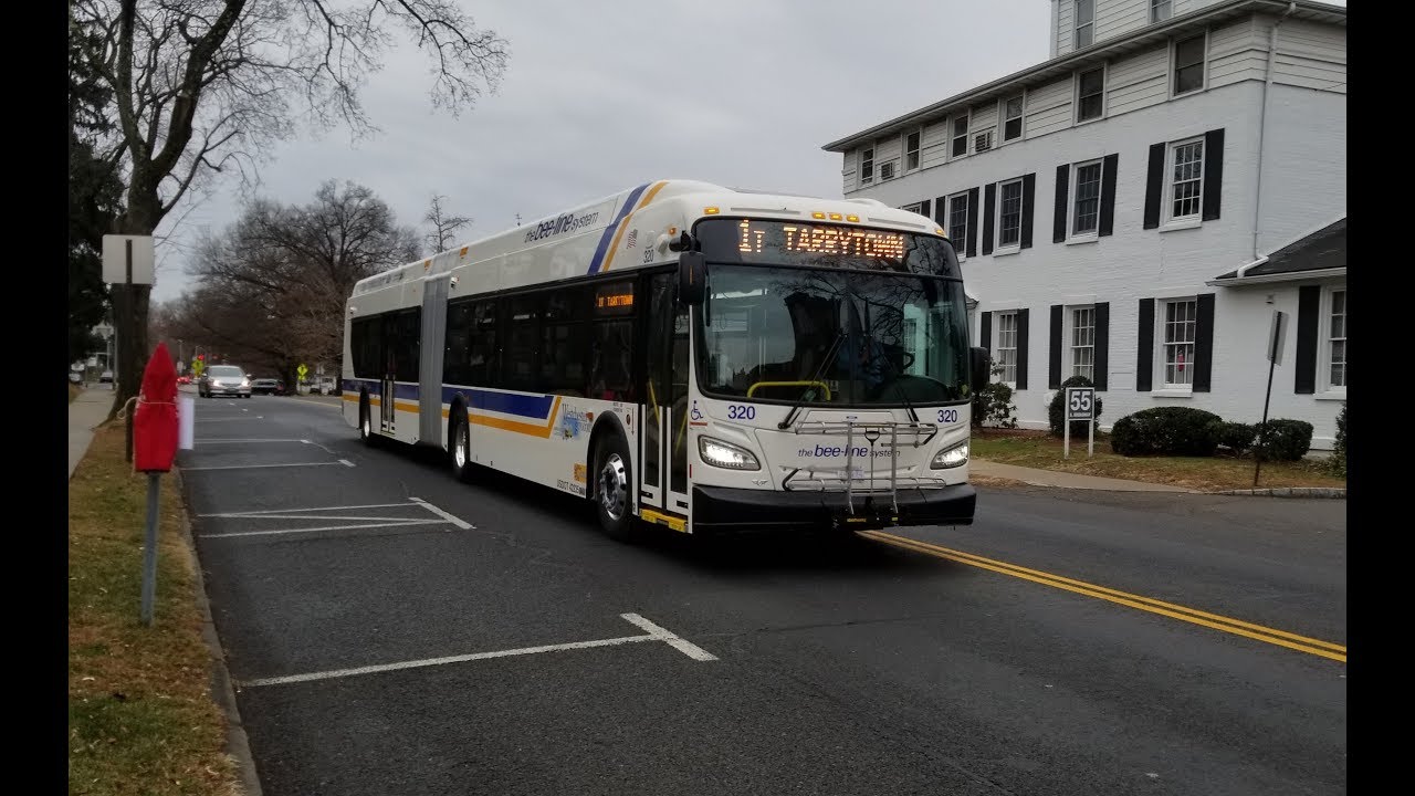 Bee-Line Bus/Hudson Link: Orion V & New Flyer XDE60, Prevost X3-45 Buses @ Main St & Elizabeth St